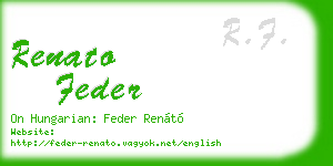 renato feder business card