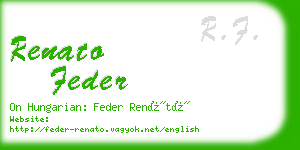 renato feder business card